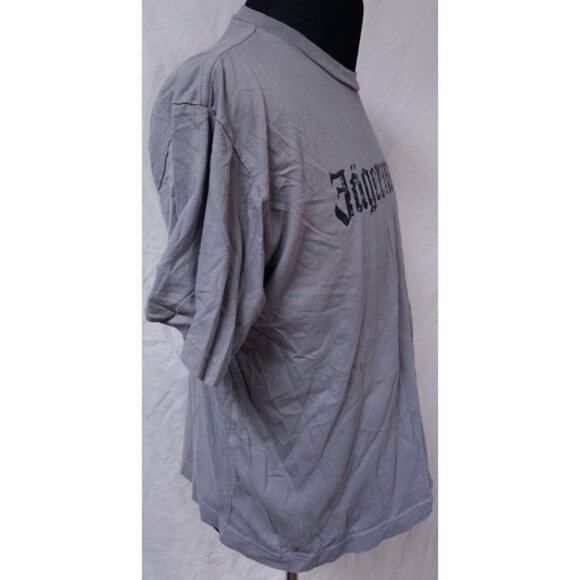 Jägermeister Mens Large Grey Spellout Distressed Deer Head Cross Tee Shirt - Picture 8 of 11